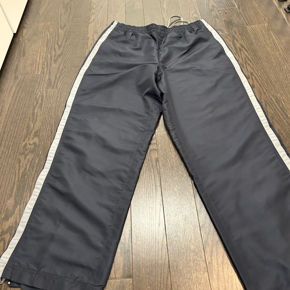 Joe Fresh Men's Dark Gray Joggers with Light Gray Stripes